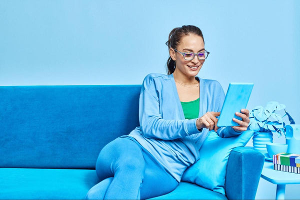 Woman using a tablet