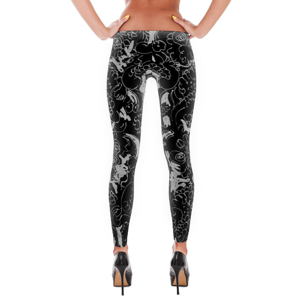 Black Rose Leggings - NAMA - TEASE : OSAKA JAPAN