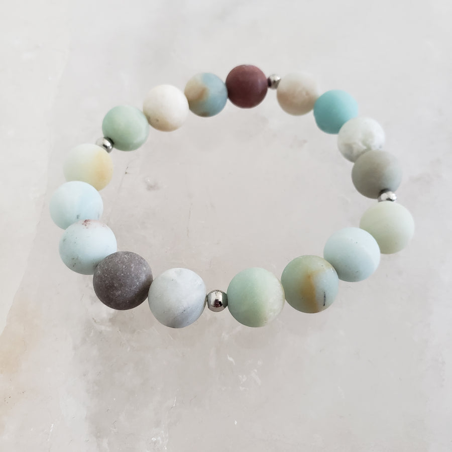 Matte Amazonite Bracelet Mala Me