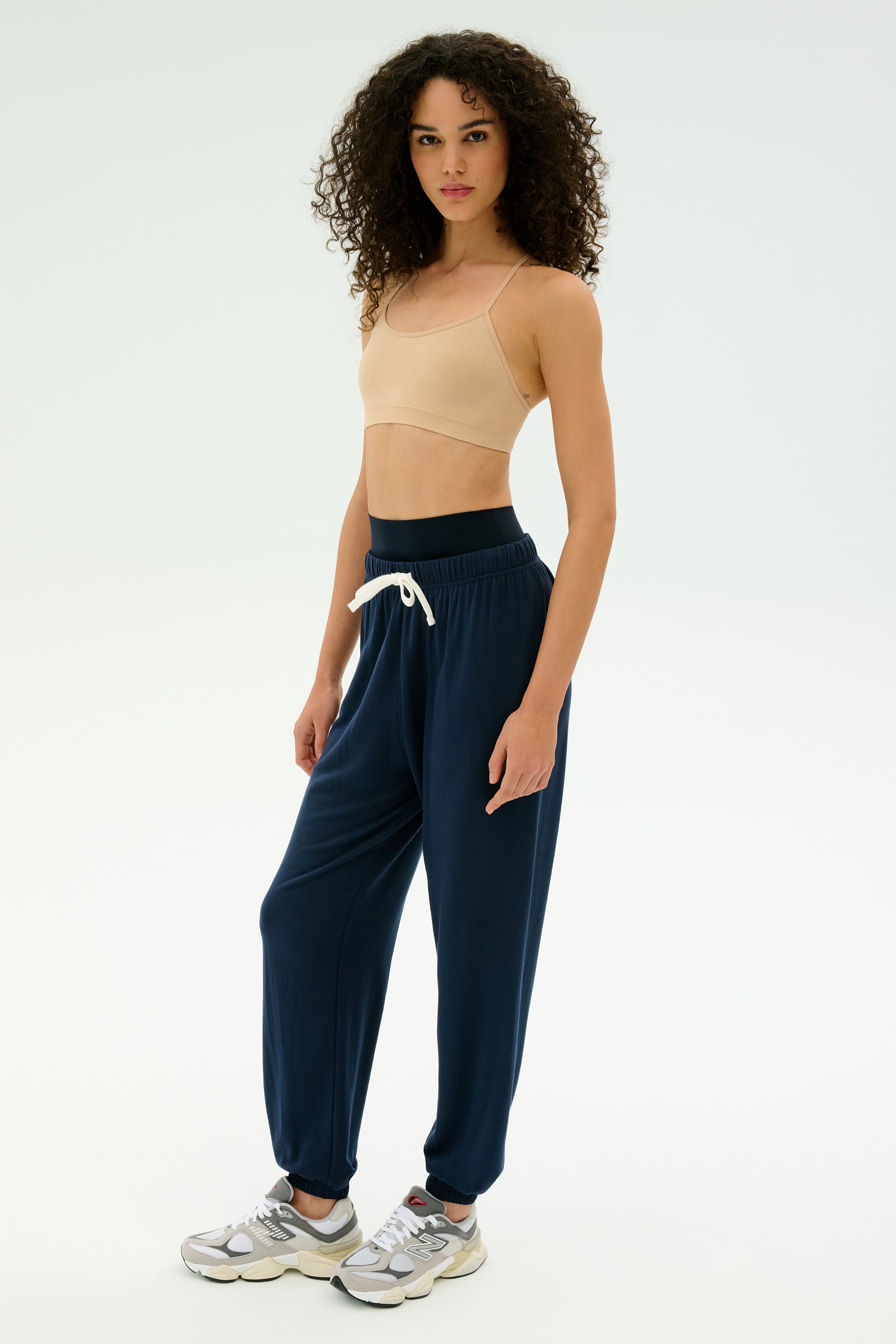 Splits59 Andie Oversized Fleece Sweatpant In Blue