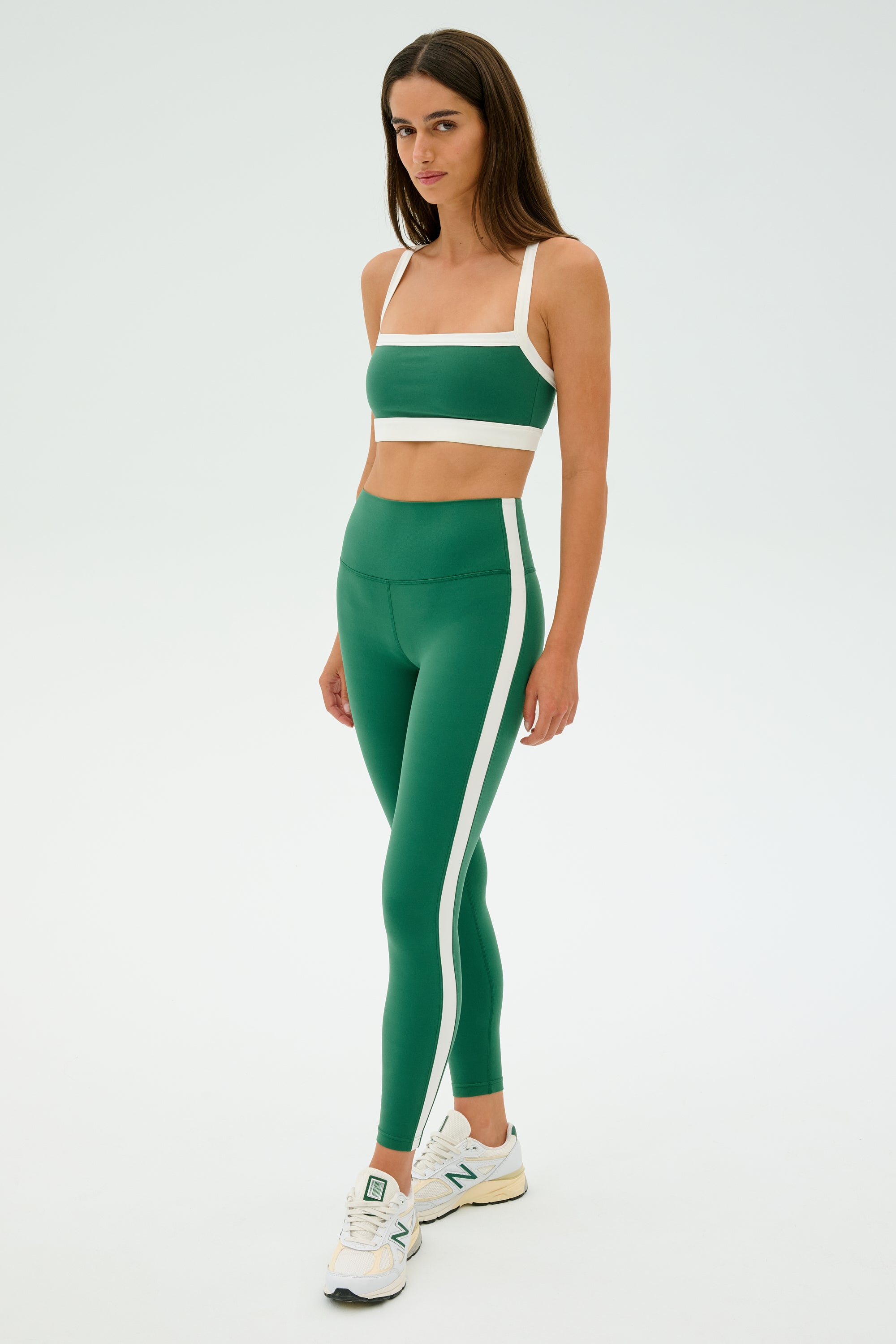 Splits59 Clare High Waist Rigor 7/8 Leggings In Green