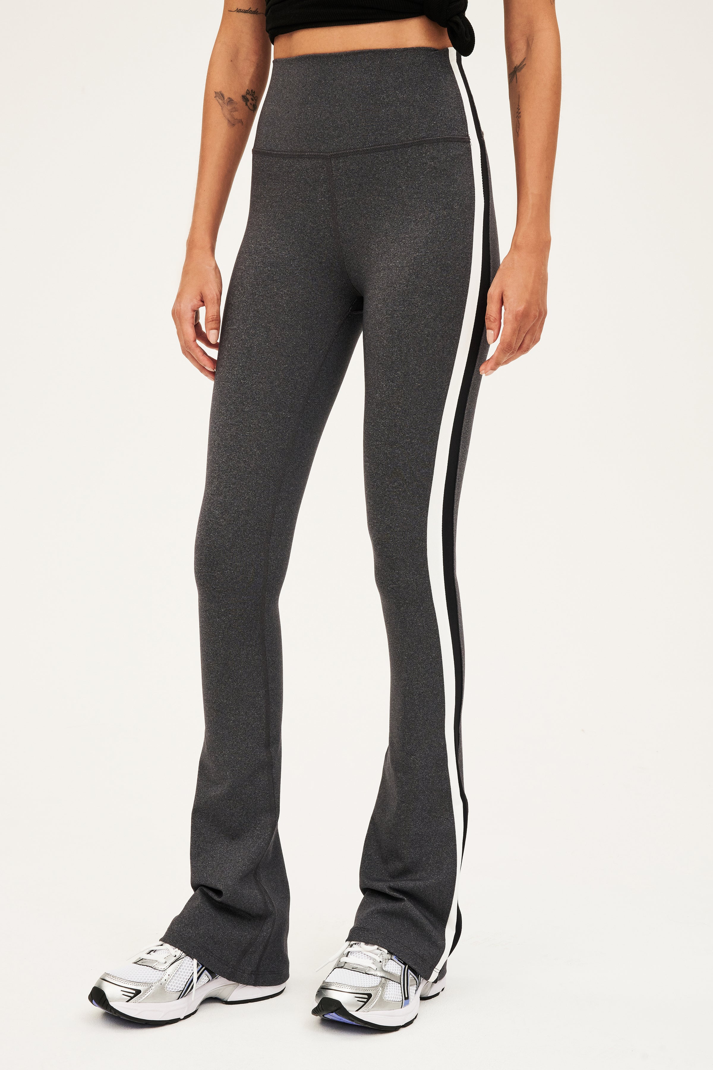 Raquel High Waist Flared Legging - Graphite