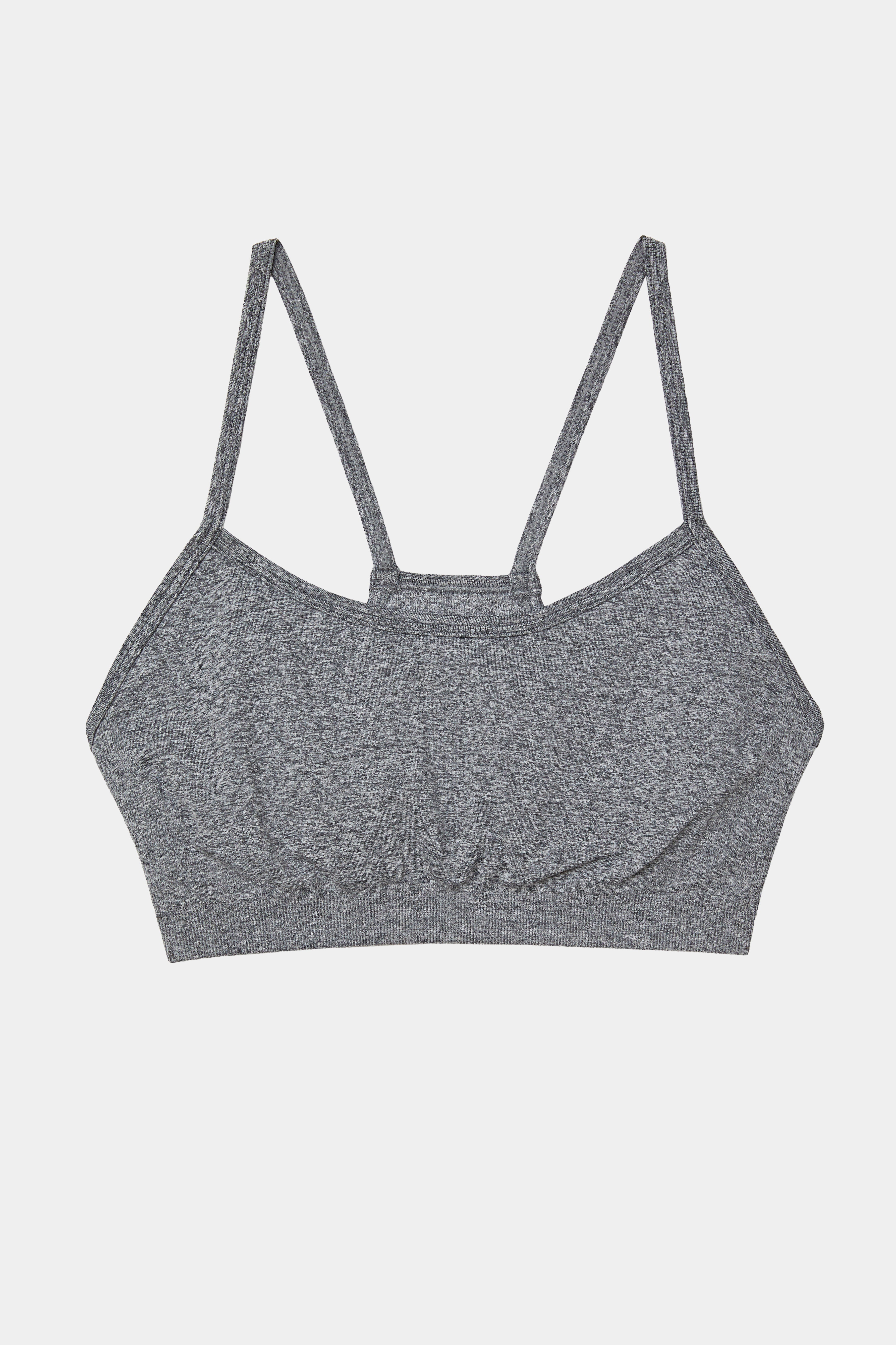 BKEssentials Split Neck Brami - Women's Intimates in Heather Grey