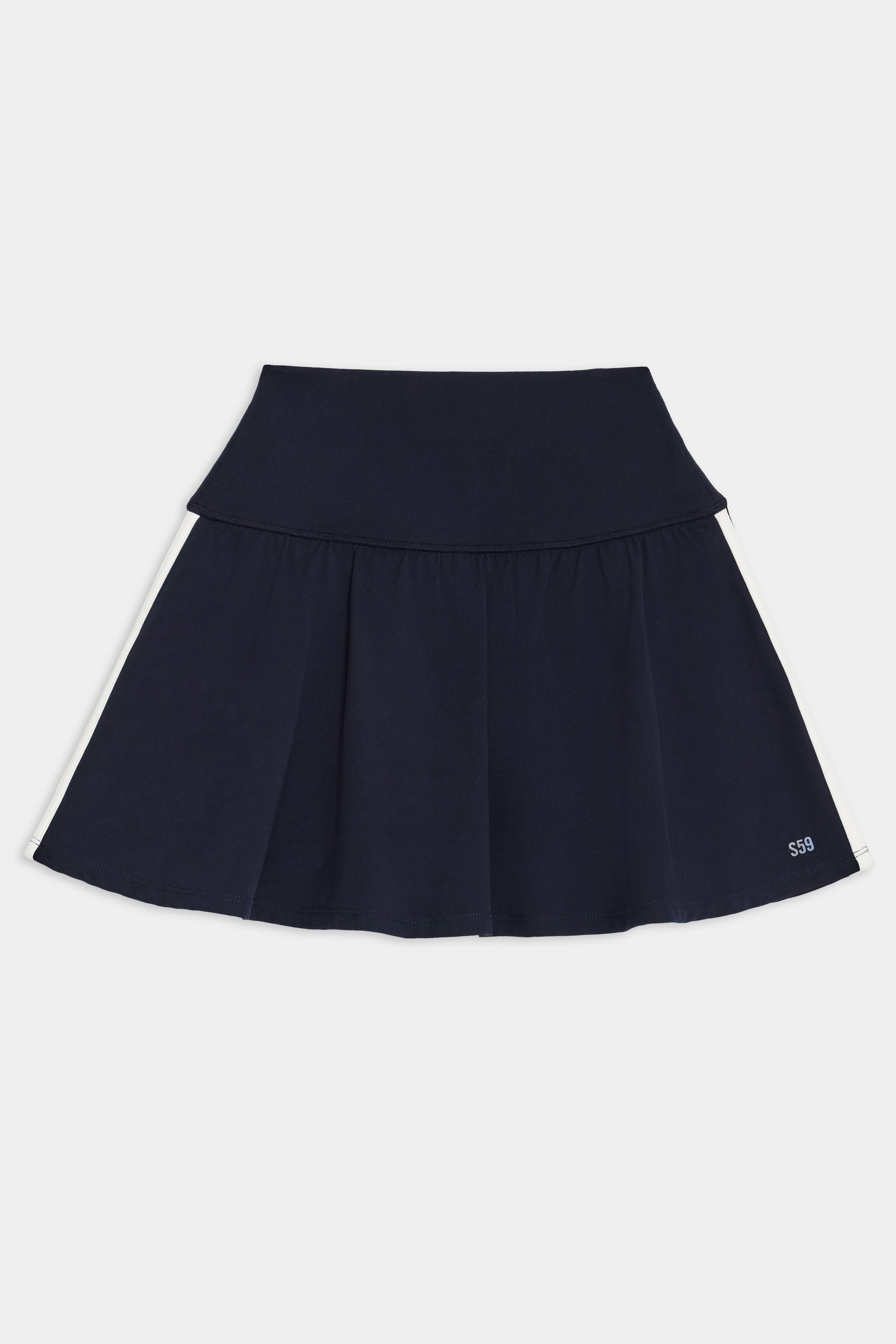 High Waist Airweight Skort In Steel Blue by SPLITS59 at ORCHARD MILE