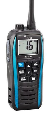 Icom IC-M25 Marine Floating VHF Radio - Blue - Radio-Shop UK