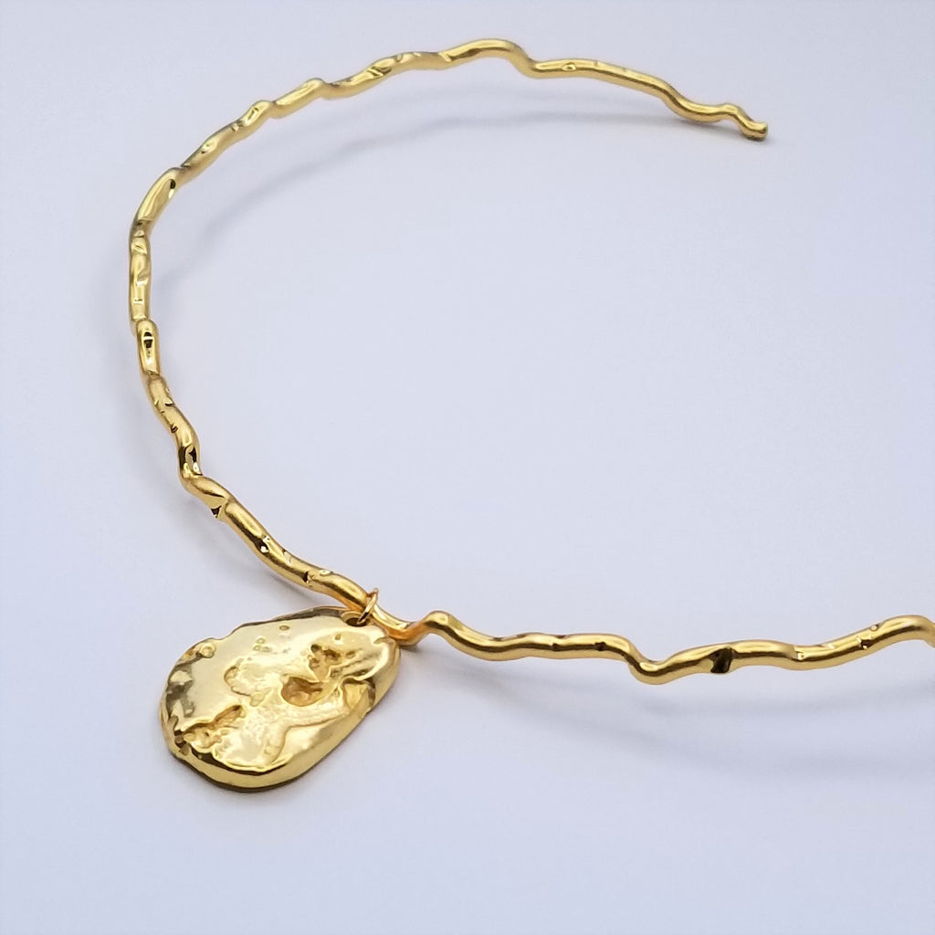 Antique Gold Choker Necklace - Mint 
