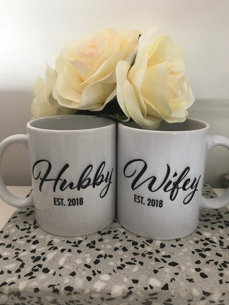 hubby & wifey mugs