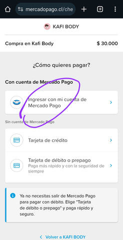 Ingresa a tu cuenta de MercadoPago