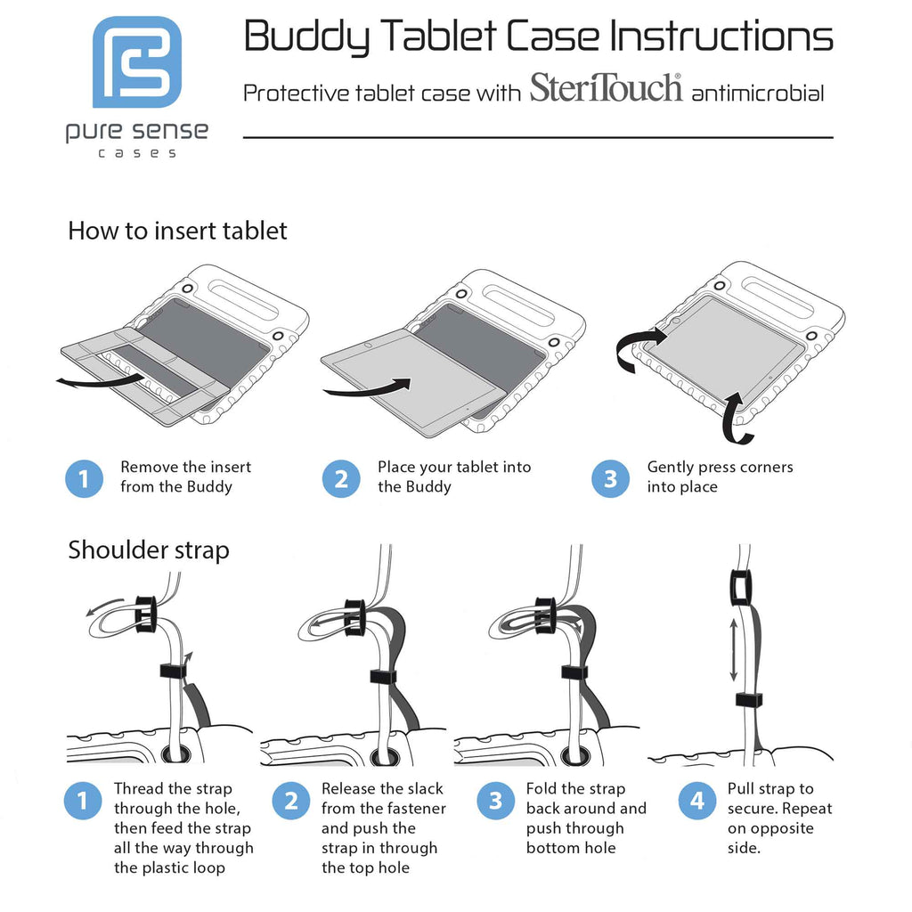 Pure Sense Buddy Antimicrobial Kids Case for Apple iPad Pro 11-inch 