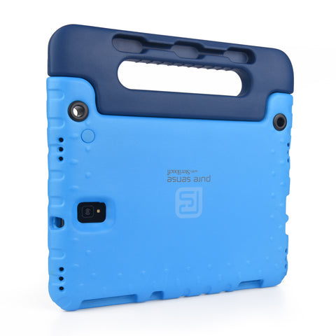 Open case cutouts for camera, volume buttons, charging port for Galaxy Tab S4 10.5