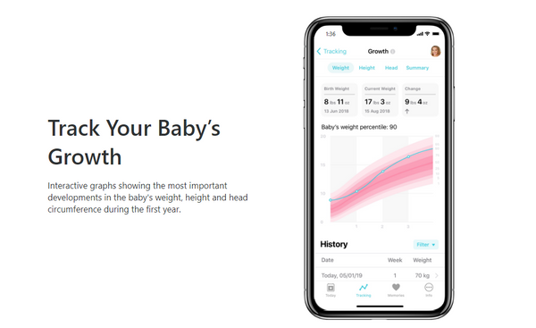 app to track child growth