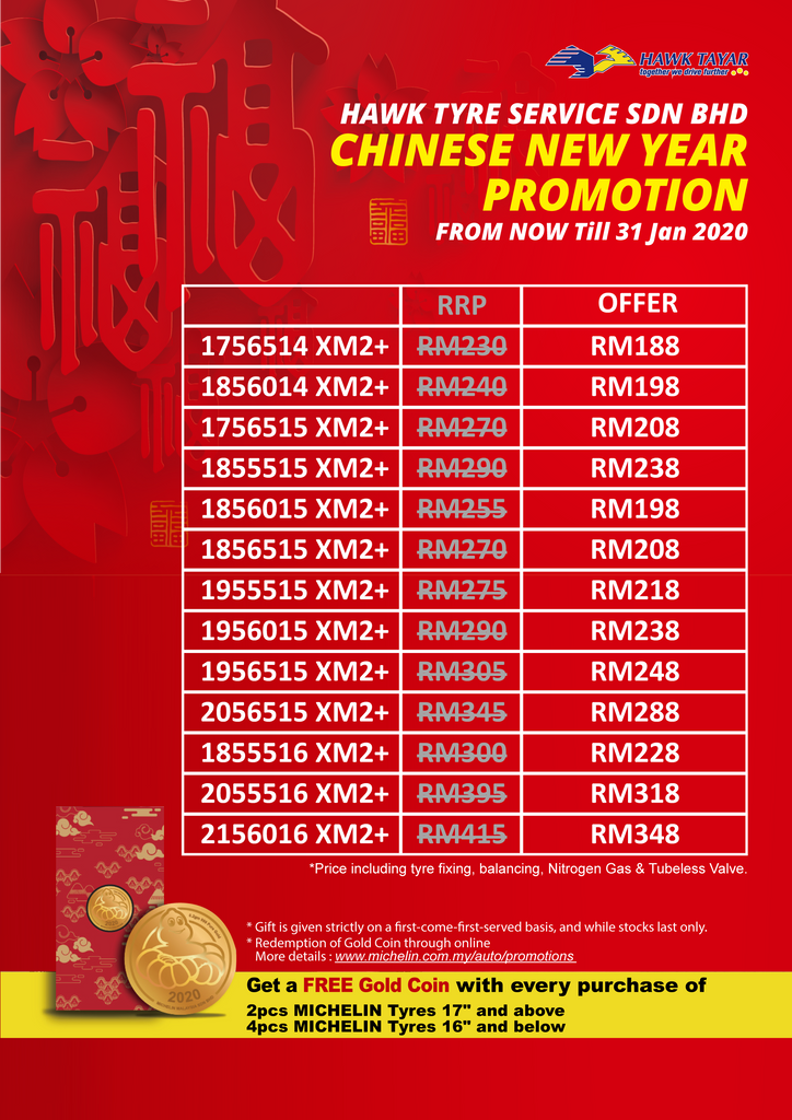 CHINESE NEW YEAR TYRE PROMOTION 2020 - HAWK TYRE – Hawk 