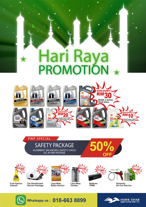 Hari Raya Promotion - Engine Oil Hawk Tyre