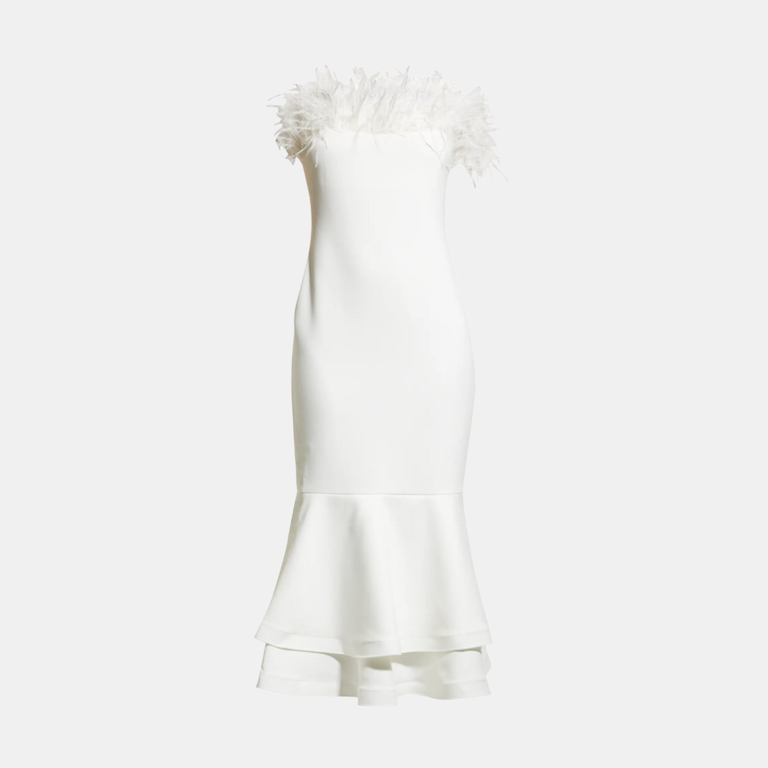 Likely Mari Lace Feather Mini Dress in White – Suite 201