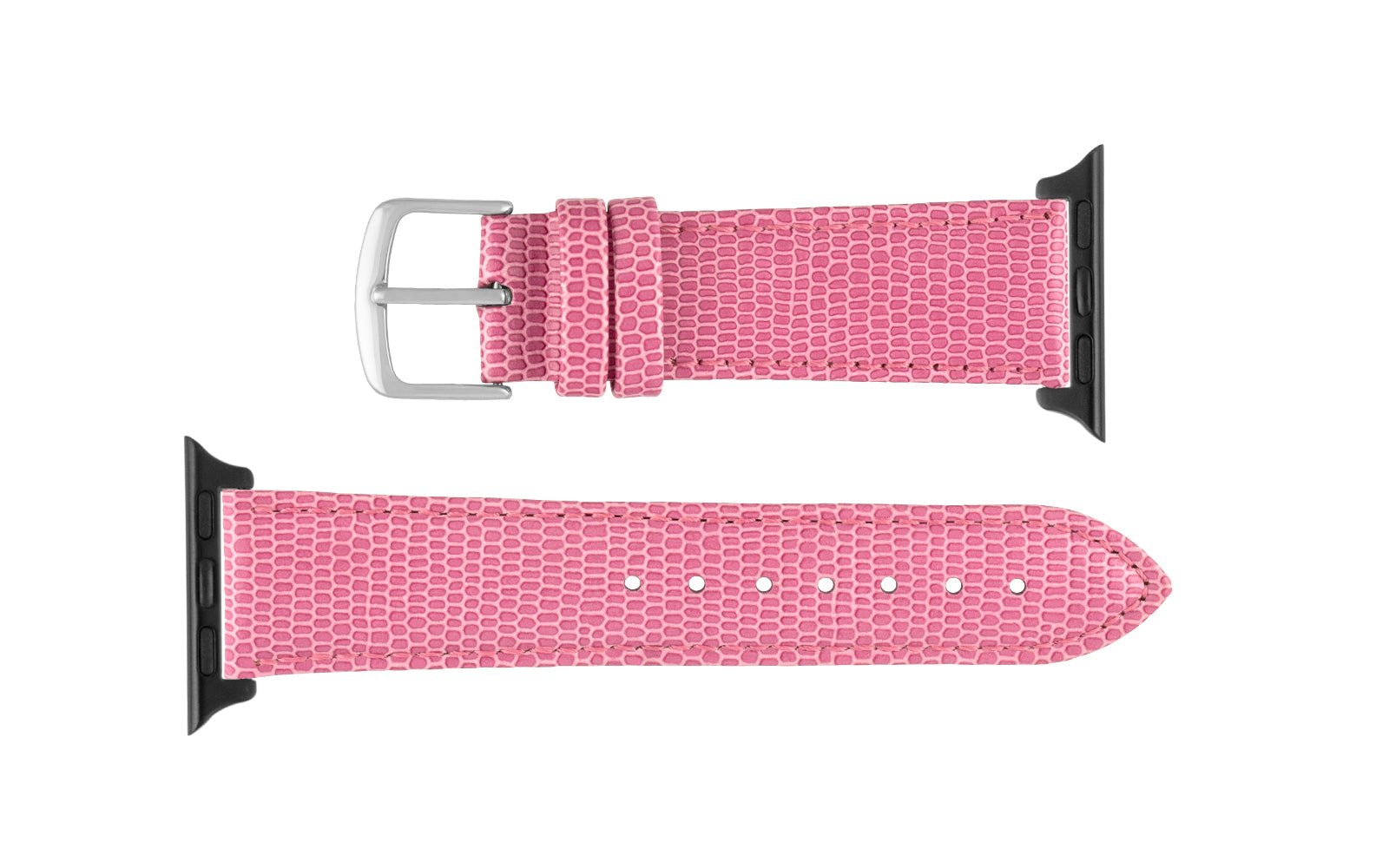 Pink Lizard Apple Watch Leather Band