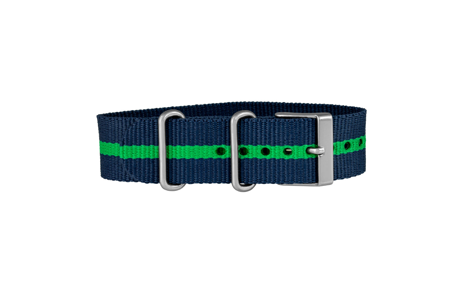 TIMEX Weekender 20mm Navy Blue & Green Stripe Nylon Watch Strap