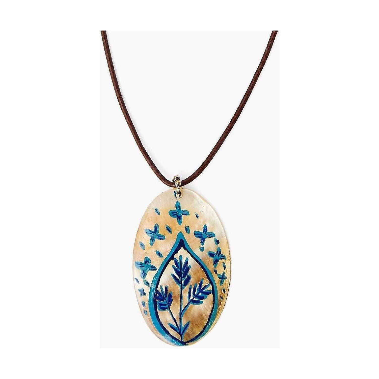 Chan Luu Blue Biwa Pearl Pendant Necklace