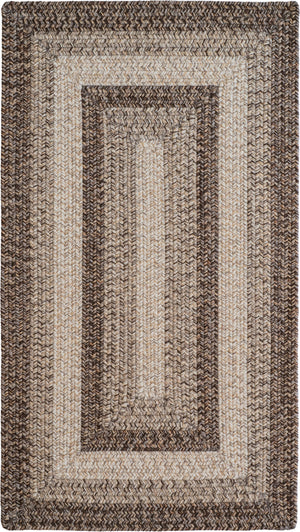 All-Weather Braided Runner, Concentric Pattern Oval