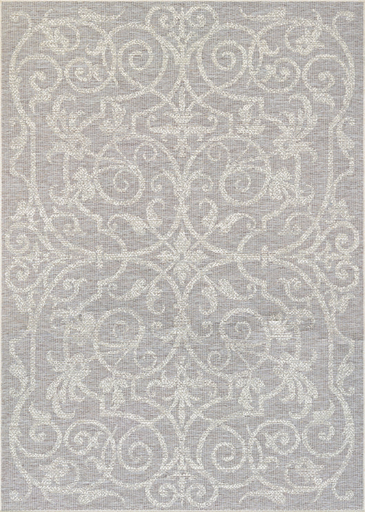 Couristan 5'3 x 7'6 Cocoa/Natural Monaco Summer Quay Area Rug