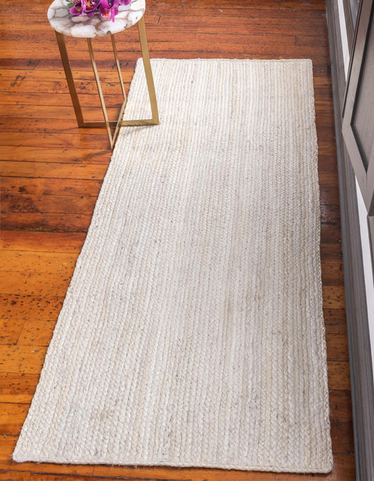 Unique Loom Braided Jute MGN-5-7-8 White Area Rug – Incredible Rugs and  Decor