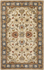 August Grove® Oval Leefield Hand Braided Wool Tan Area Rug