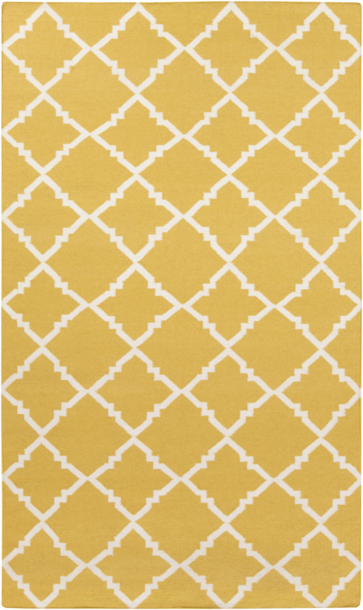 Mustard Geometric Rug Moroccan Trellis Runners Ochre Living Room