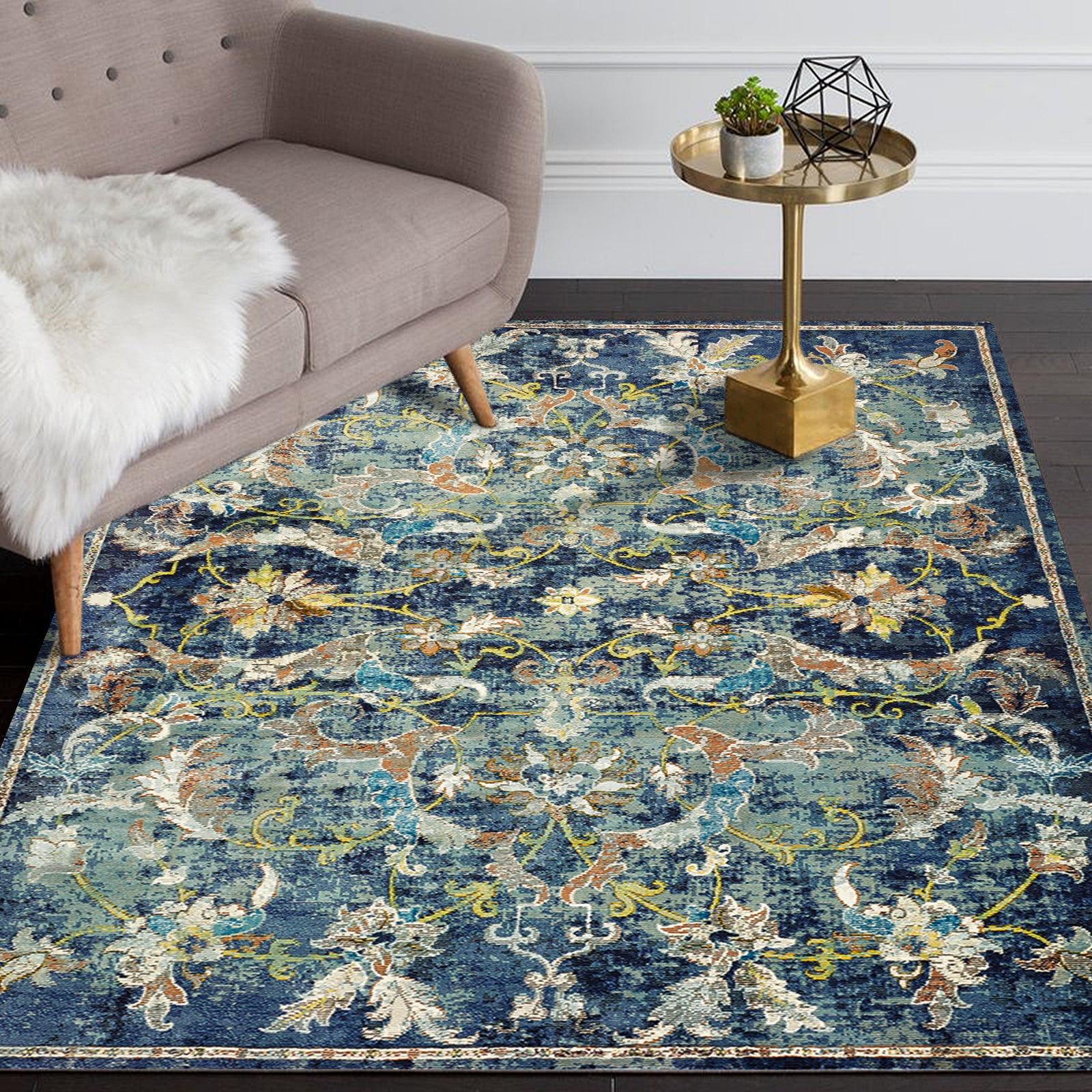 LR Resources Gala 81273 Navy Multi Area Rug Incredible Rugs and Decor