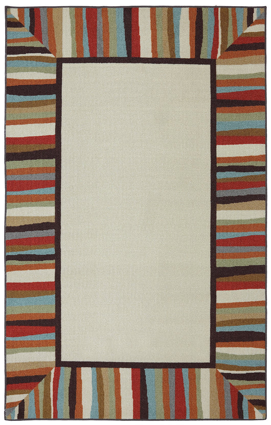 Mohawk Home Printed Indoor/ Outdoor Avenue Stripe Multi Area Rug