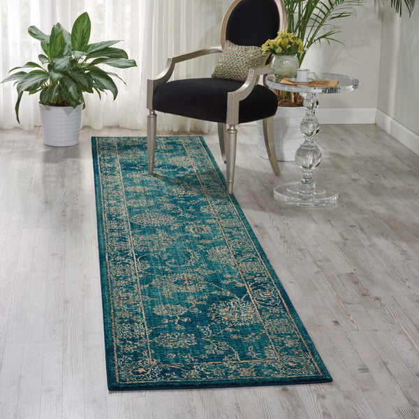 deep teal runner rug