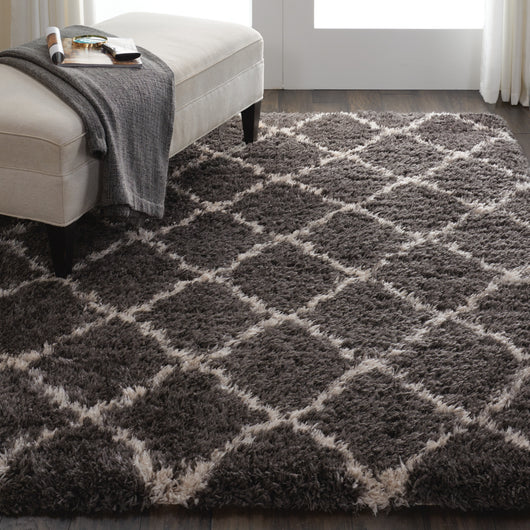 Nourison Ultra Plush Shag ULP01 Light Grey Area Rug