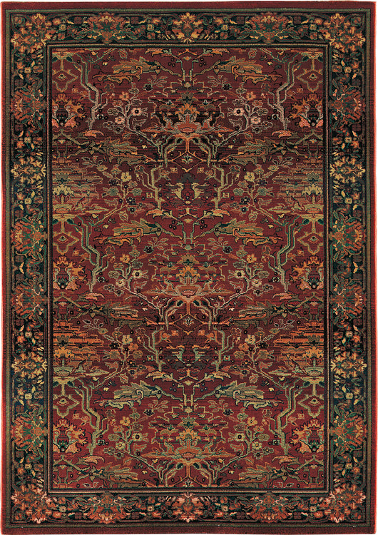 Oriental Weavers Kharma 465R4 Red/Green Area Rug – Incredible