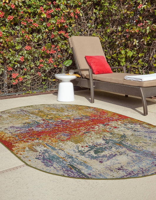 Unique Loom Outdoor Modern OWE-EDEN-201 Multi Area Rug