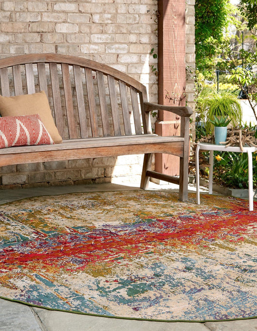 Unique Loom Outdoor Modern OWE-EDEN-201 Multi Area Rug