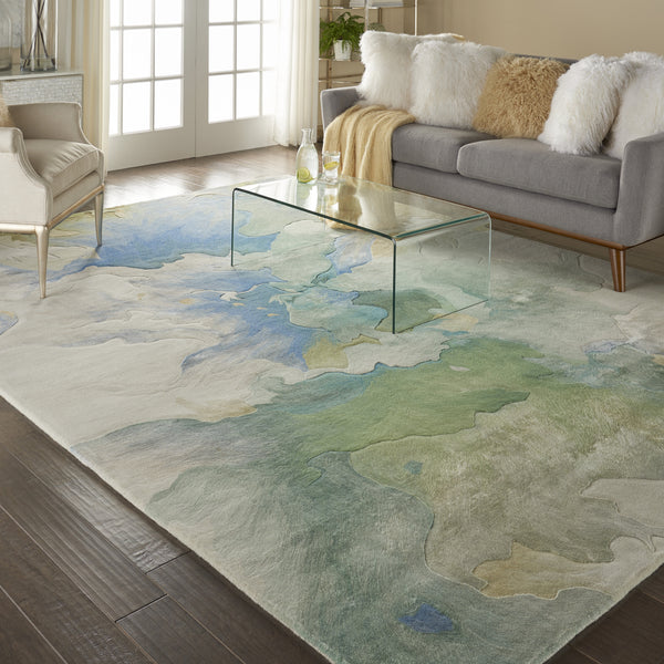 Prismatic PRS16 Seafoam Area Rug by Nourison – Incredible Rugs and Decor