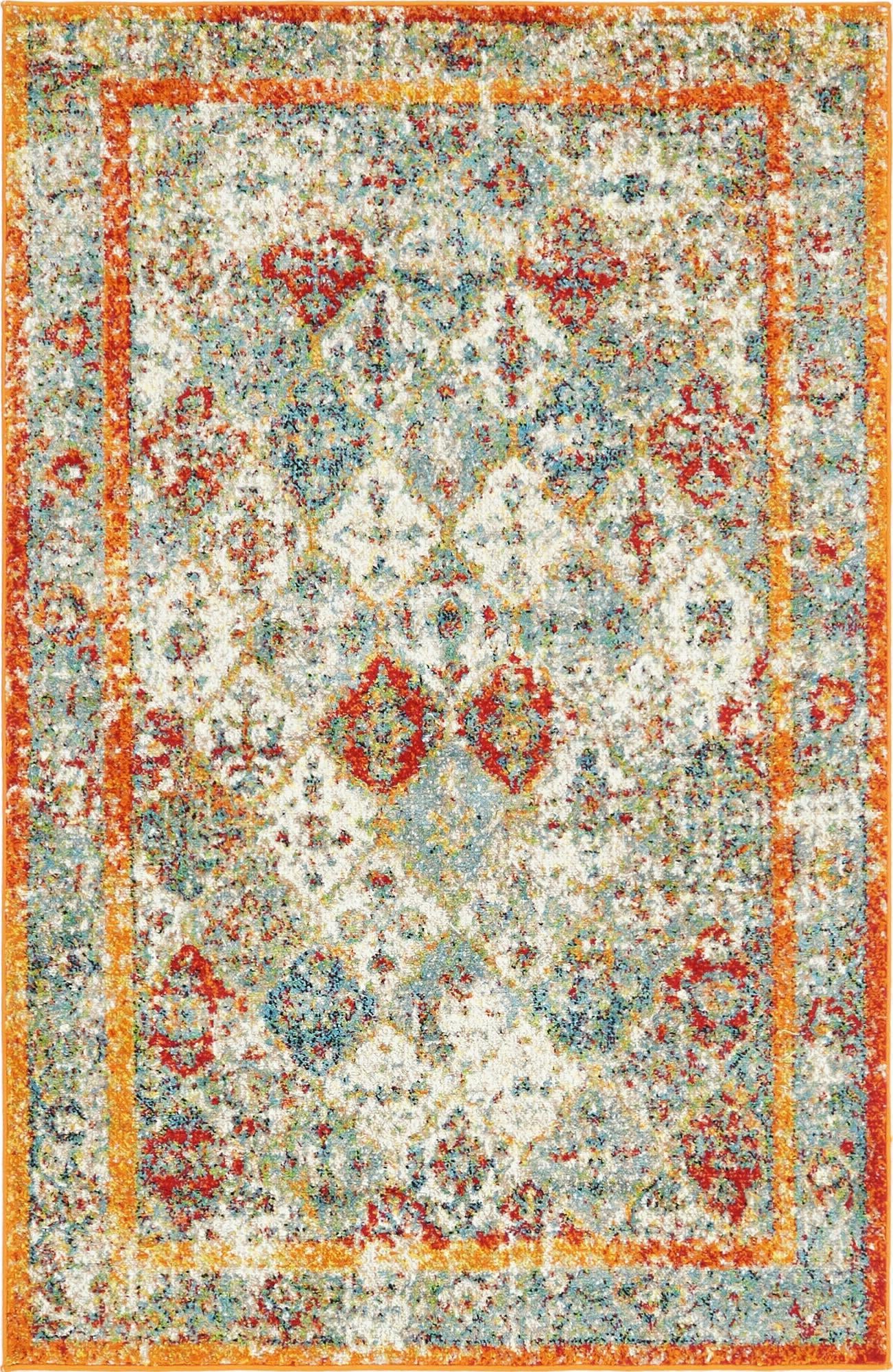 Unique Loom Gabrieli Rosso Area Rug (8' x 8' Round - Beige)