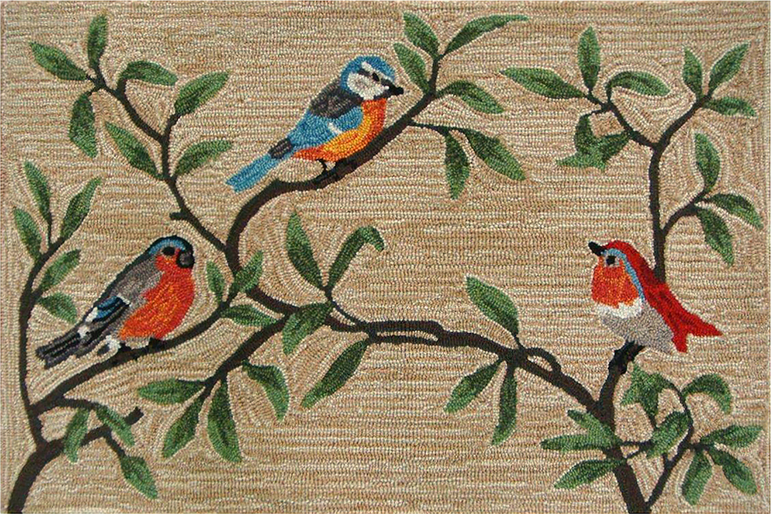 Birds on Branches Indoor Outdoor Rugs by Liora Manne