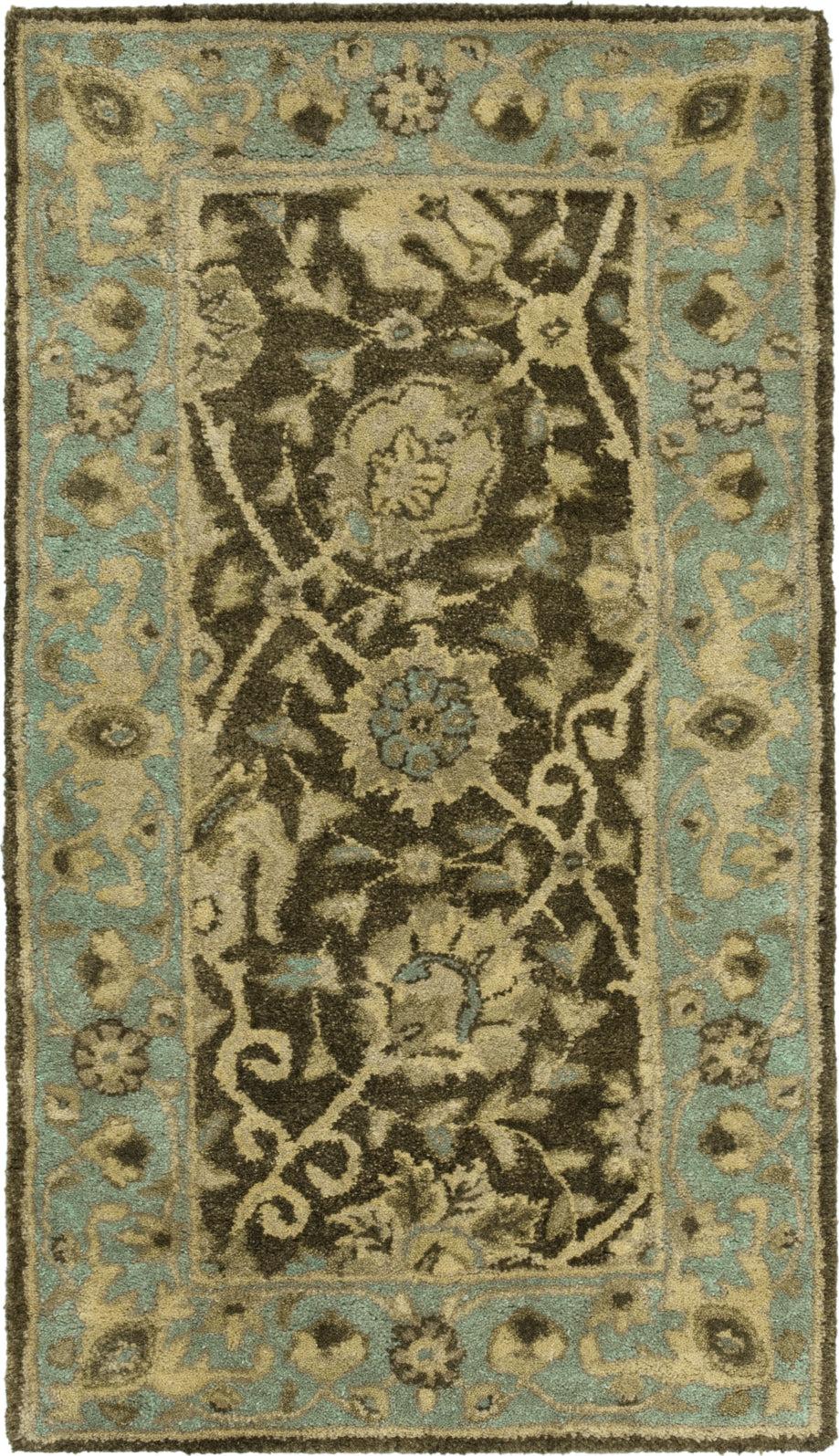 Safavieh Antiquity At21 Brown/Green Area Rug – Incredible Rugs and Decor