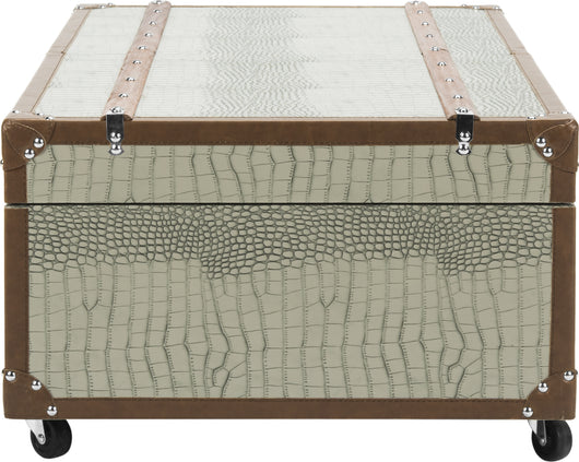 Safavieh Zoe Coffee Table Storage Trunk With Wine Rack Grey – Incredible  Rugs and Decor