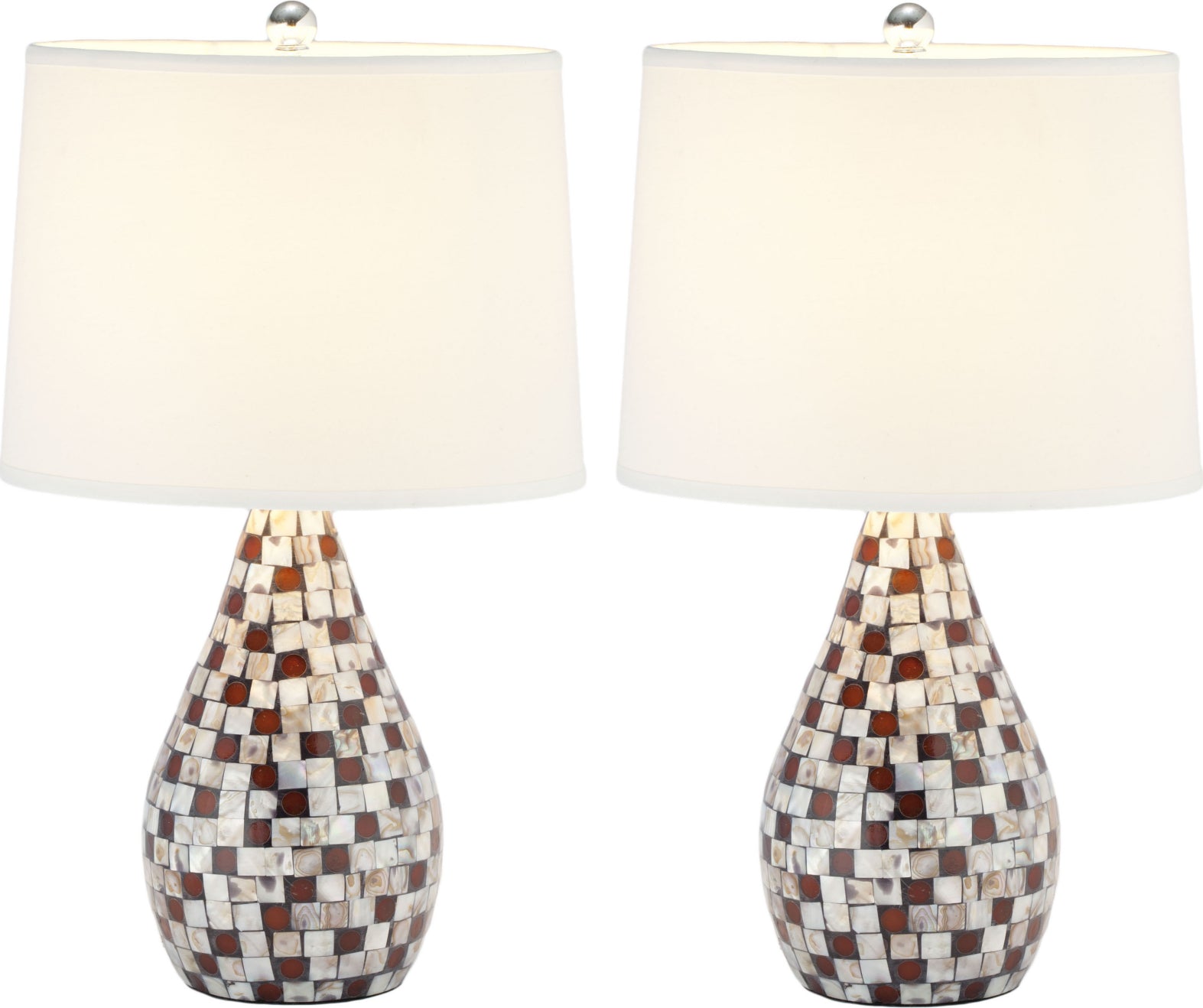 safavieh lauralie ivory capiz shell lamp