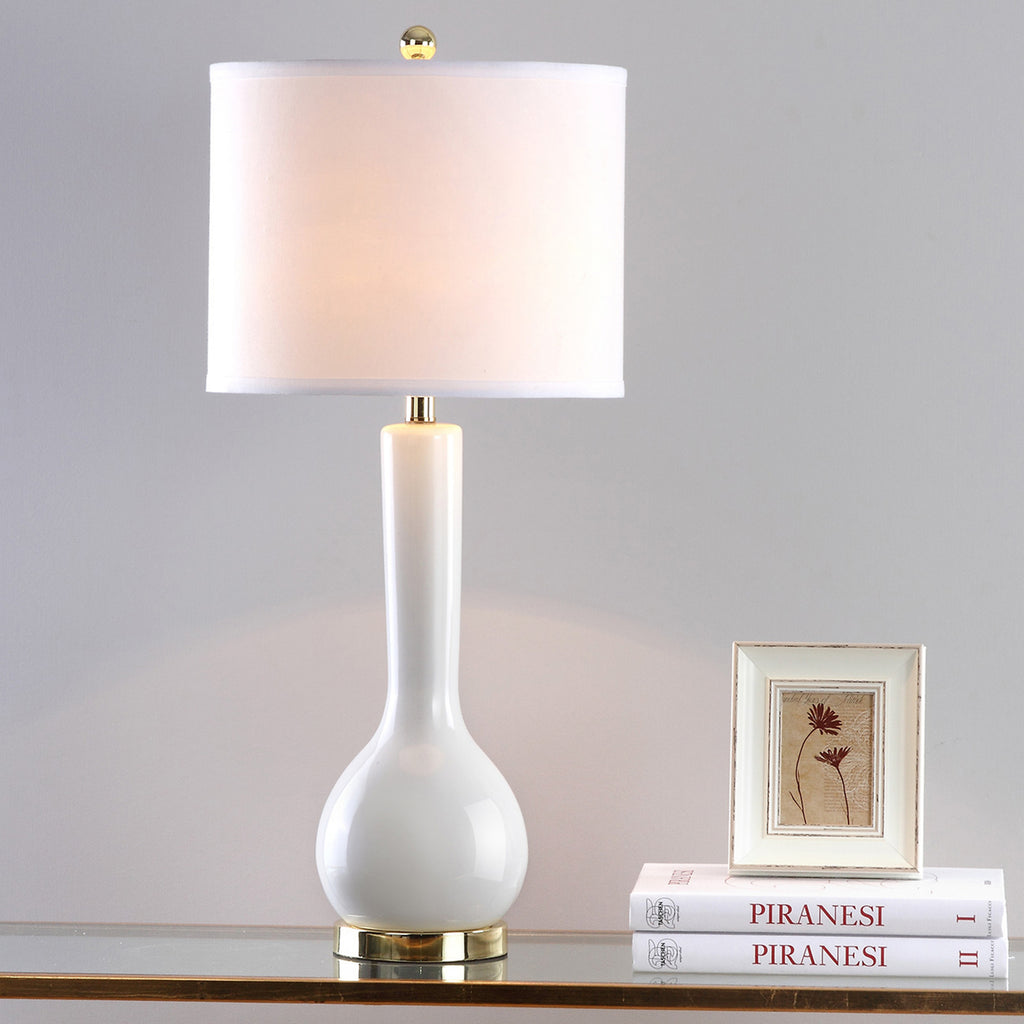 safavieh mae long neck ceramic table lamp