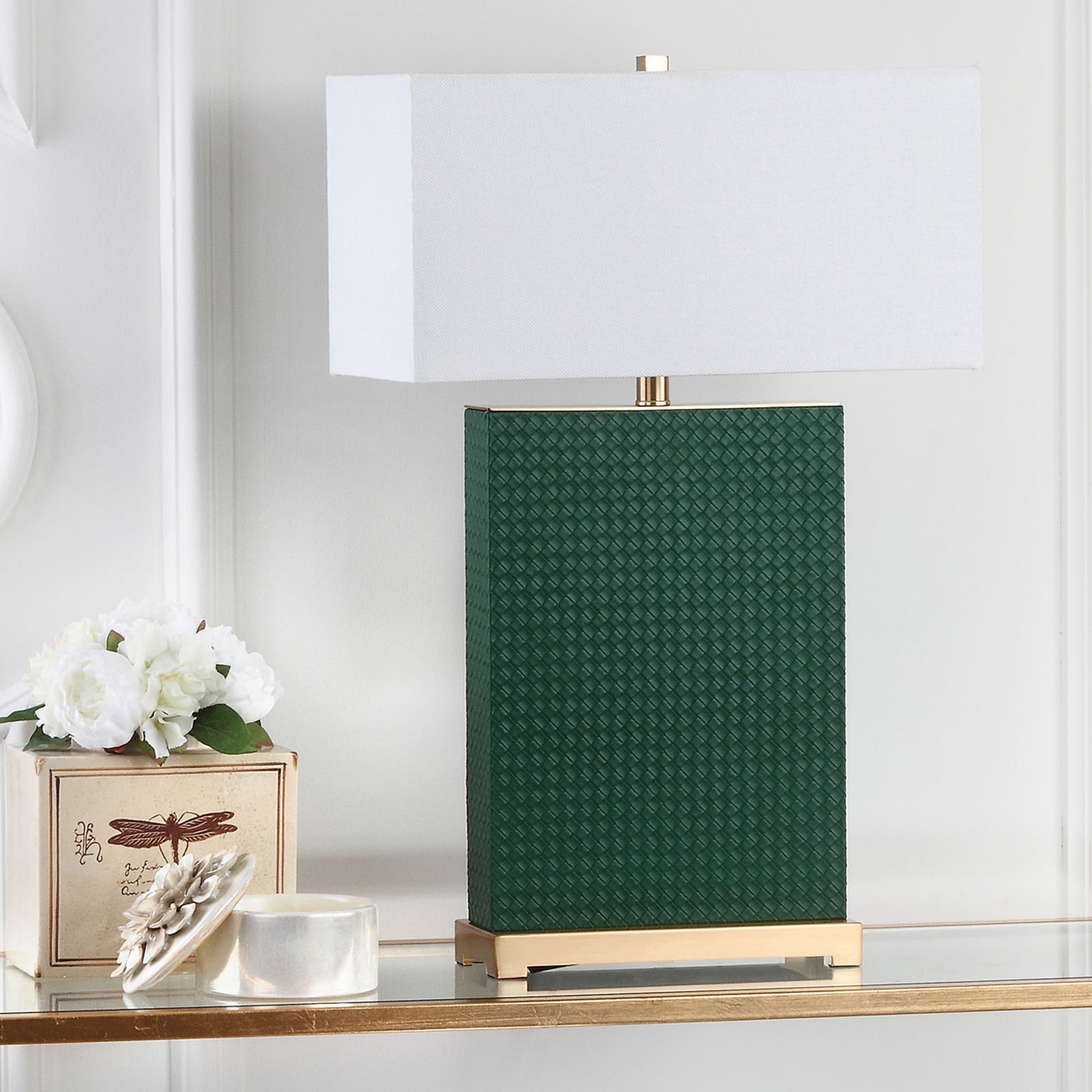 safavieh joyce faux alligator table lamp