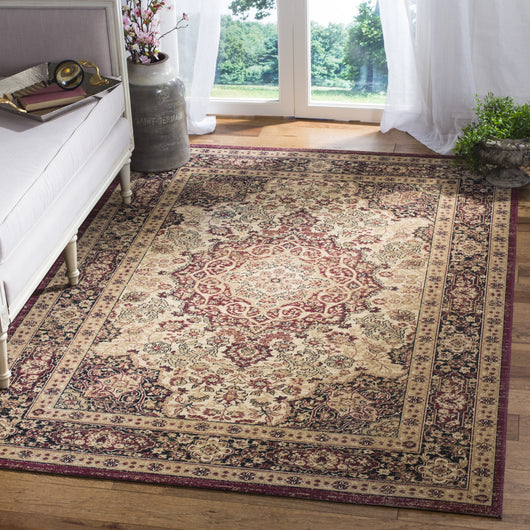 Safavieh Lavar Kerman LVK601B Creme/Red Area Rug