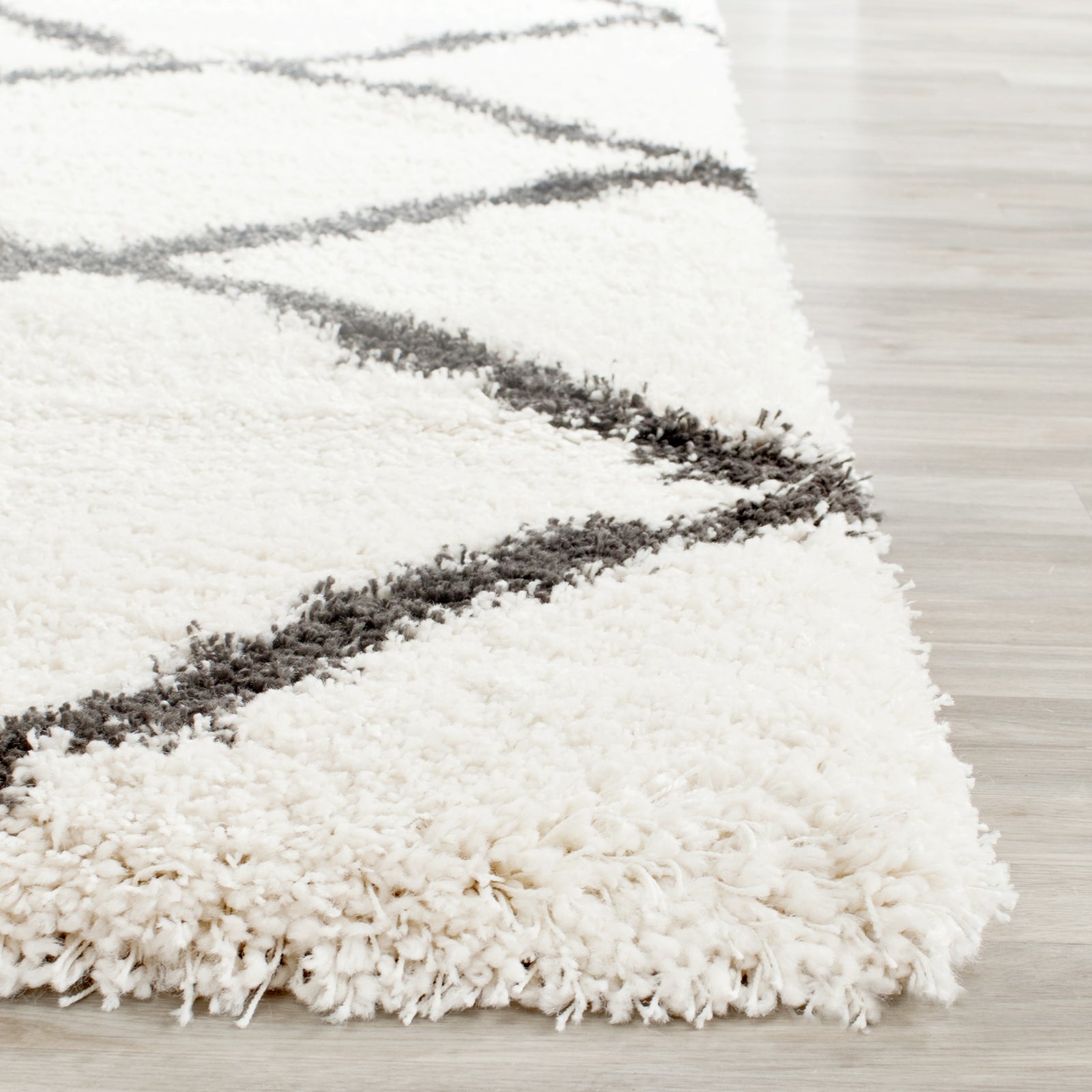 Safavieh Belize Shag SGB489B Ivory/Charcoal Area Rug – Incredible Rugs ...