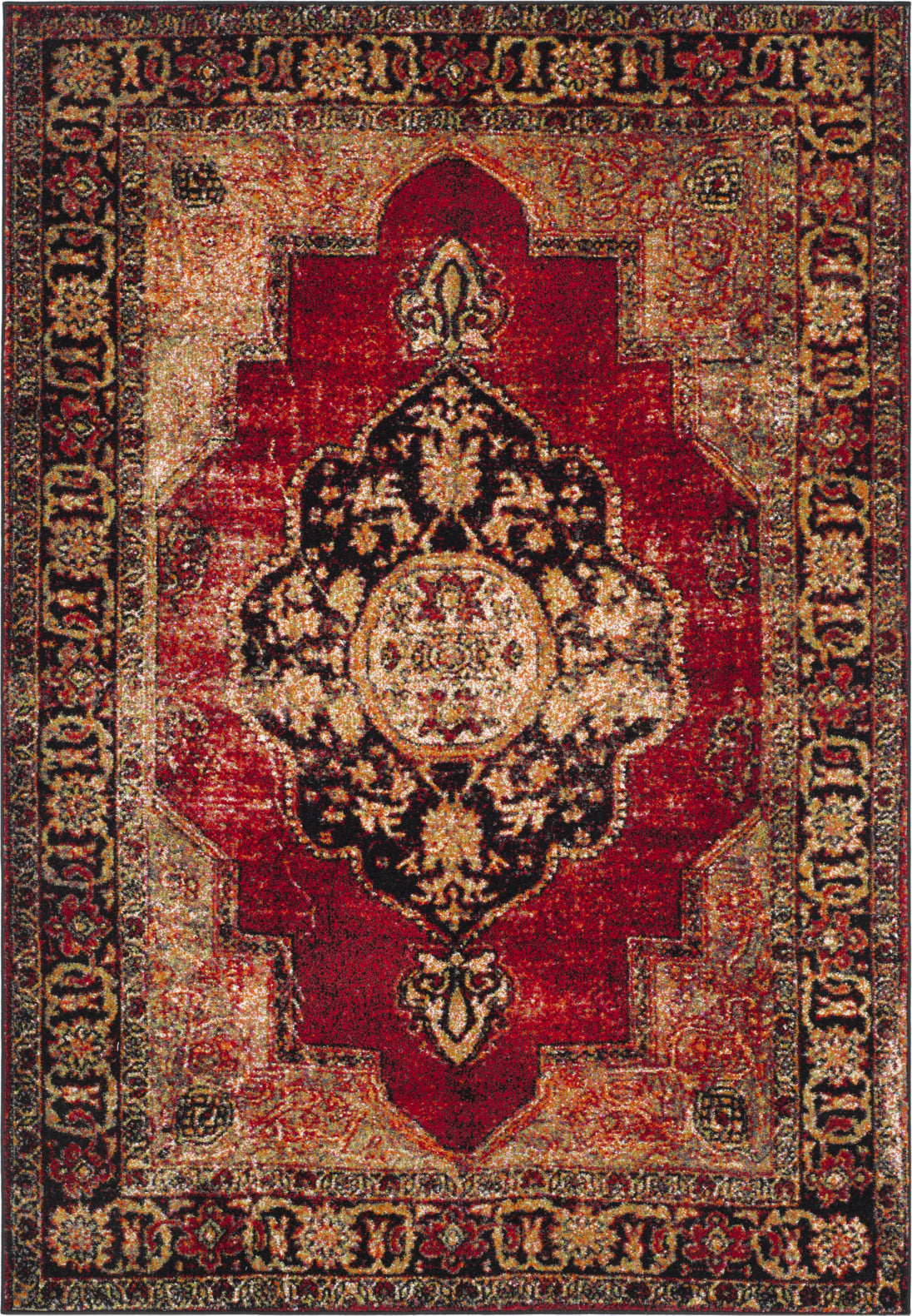 Safavieh Vintage Hamadan Rug - Red / Multi - 4x6 Feet