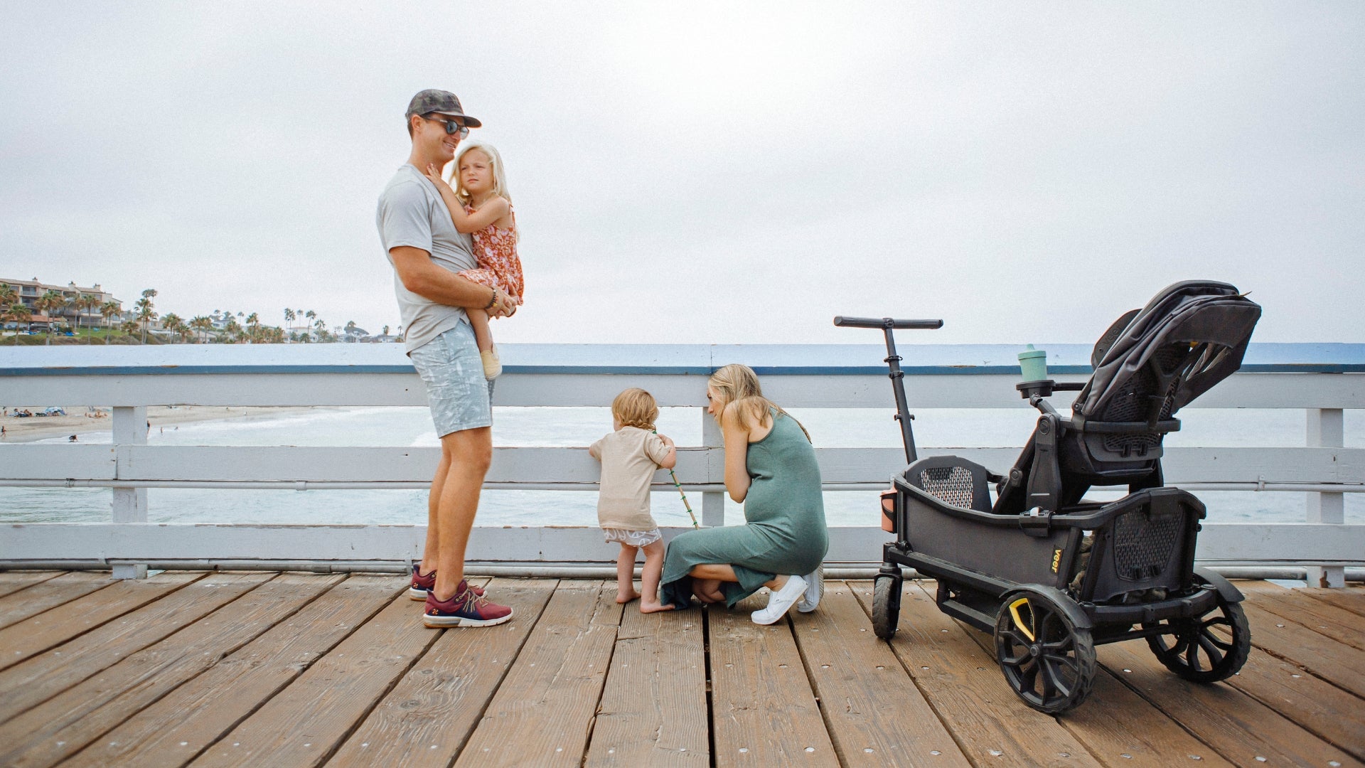 Family on pier with Cruiser plus Switchback Seat