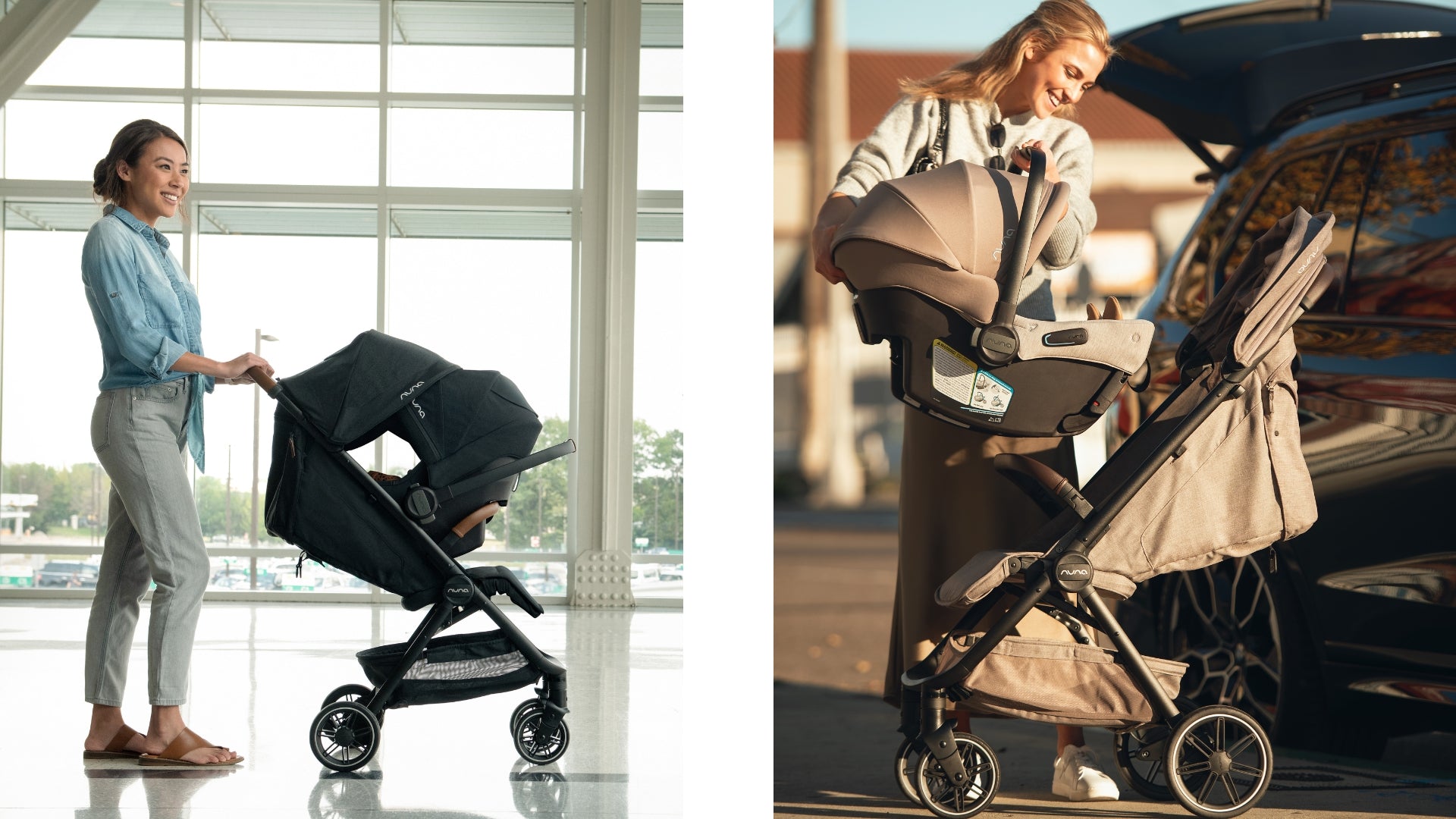 Nuna TRVL vs. Nuna TRVL lx with infant car seat