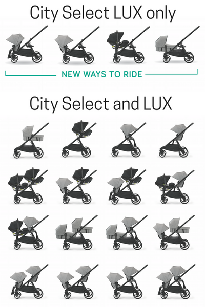 baby jogger city select lux pram & second seat bundle