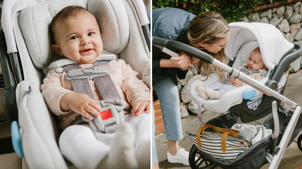 UPPAbaby Minu Stroller In Denny (Red Melange/Silver/Black Leather)