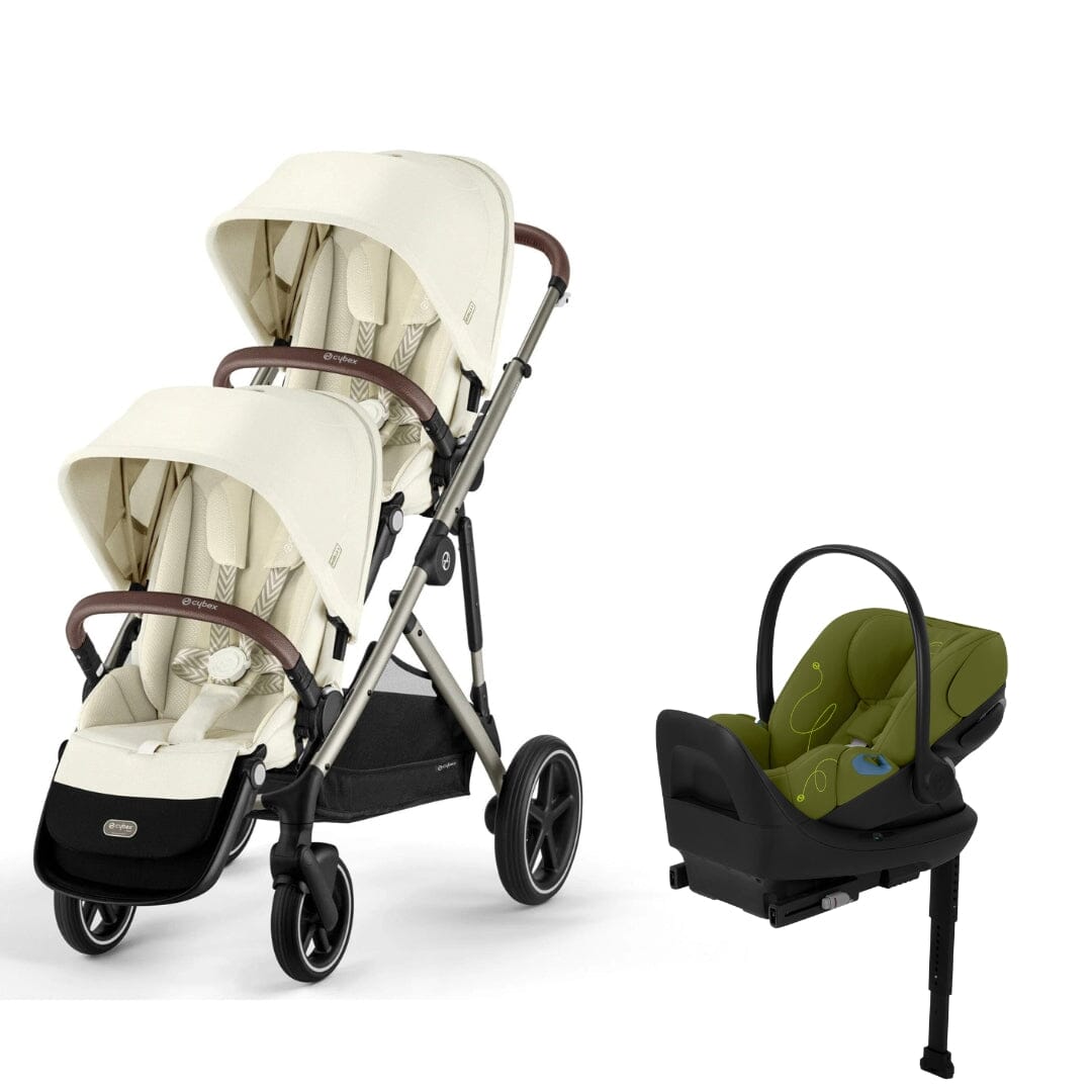 Cybex Gazelle S 2 Double Stroller and Cloud G Lux Travel System