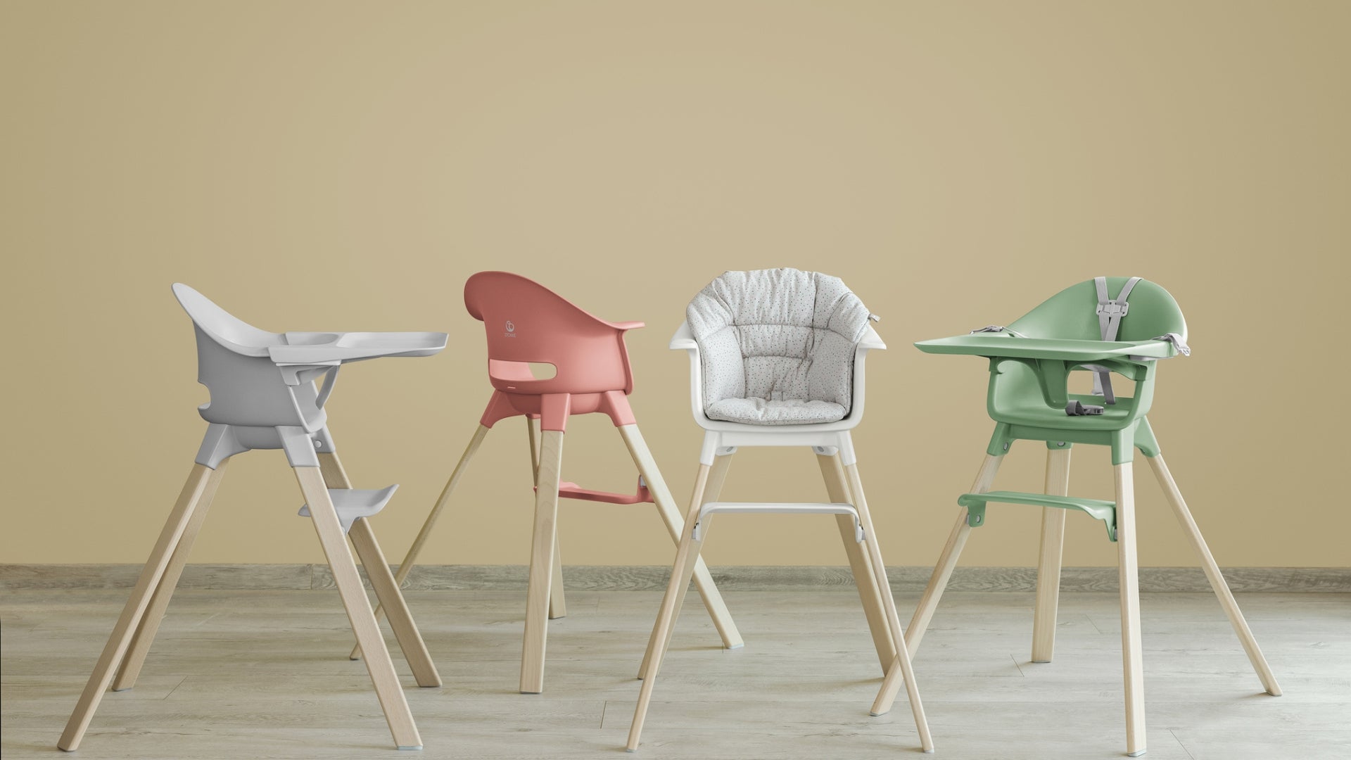 Showing 4 different Stokke Clikk colors